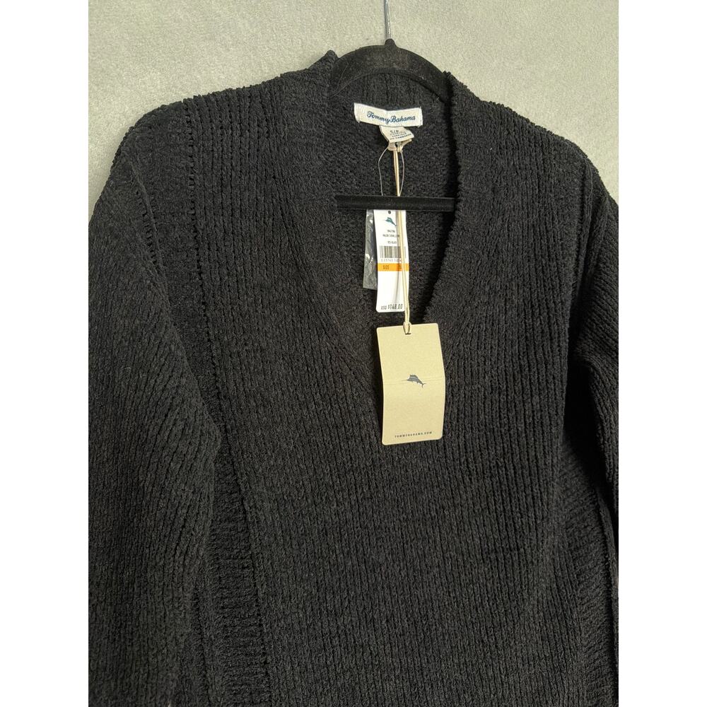 Tommy Bahama Malibu Chenille Sweater in Black Women's Small NEW - Picture 2 of 10
